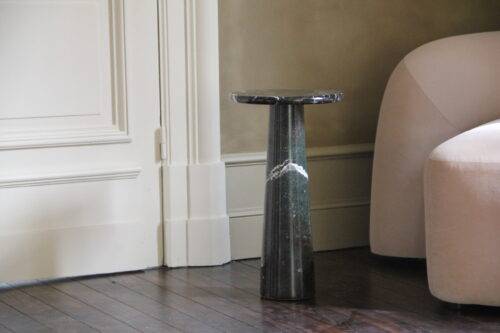 Table d’appoint Mukês | Pièce iconique, marbre noir et blanc – Image 2