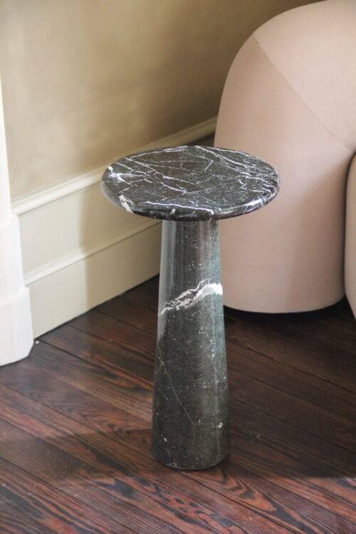 Table d’appoint Mukês | Pièce iconique, marbre noir et blanc – Image 3