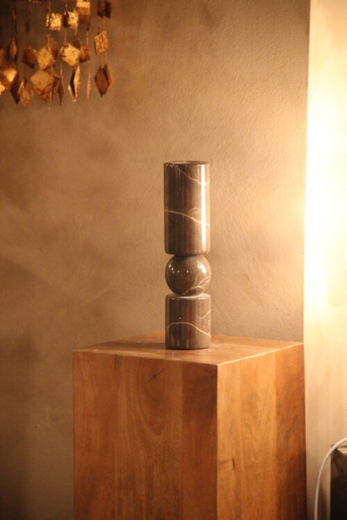 Totem | bougeoir Malo H31 cm - Marron emperador