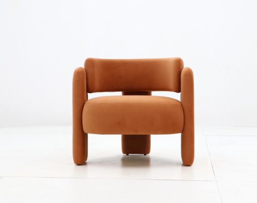 Fauteuil Digo | Fauteuil en velours décliné en rouille, vert ou ocre