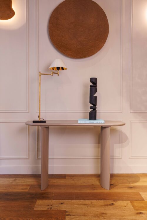 Console Clairvoyante | Laquage beige
