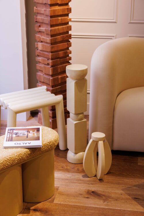 Tabouret Serpentine | Beige – Image 2