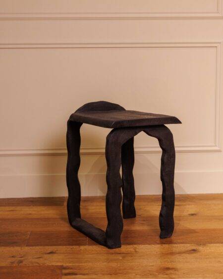 Tabouret ou Bout de canapé Tressa | Chêne noir vieilli