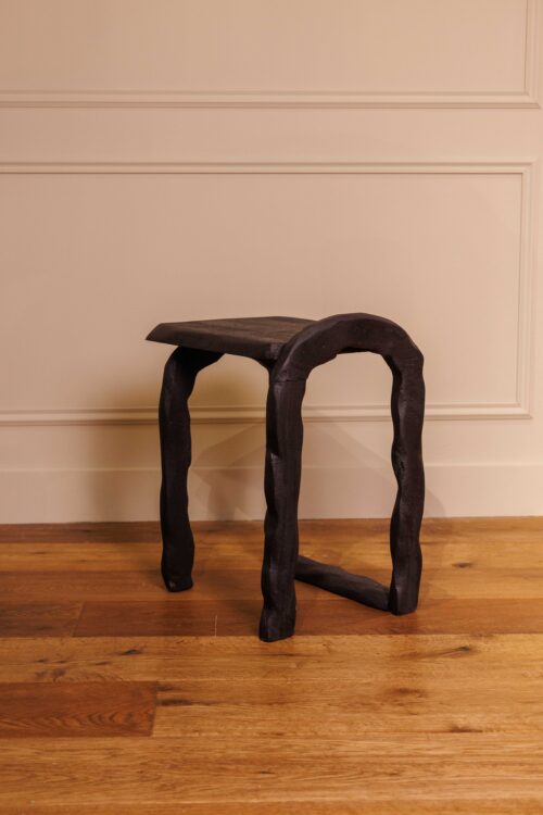 Tabouret ou Bout de canapé Tressa | Chêne noir vieilli – Image 2