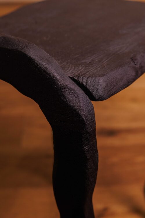 Tabouret ou Bout de canapé Tressa | Chêne noir vieilli – Image 3