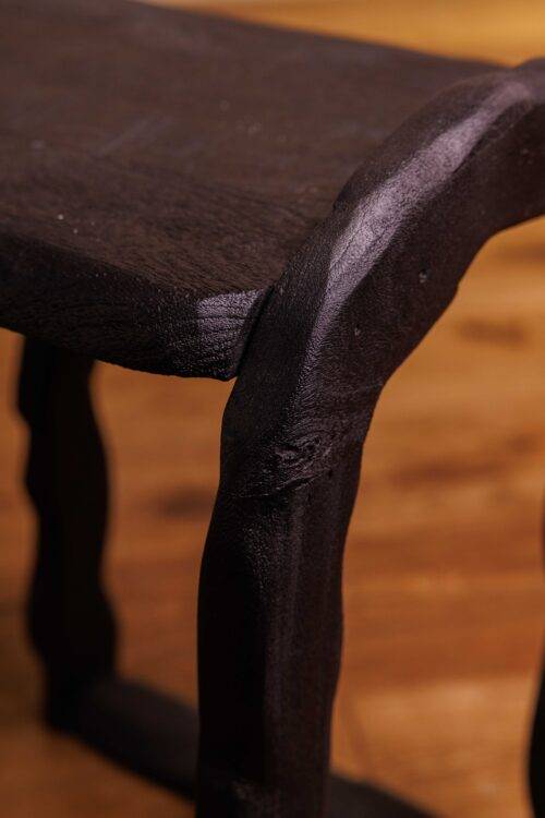 Tabouret ou Bout de canapé Tressa | Chêne noir vieilli – Image 5