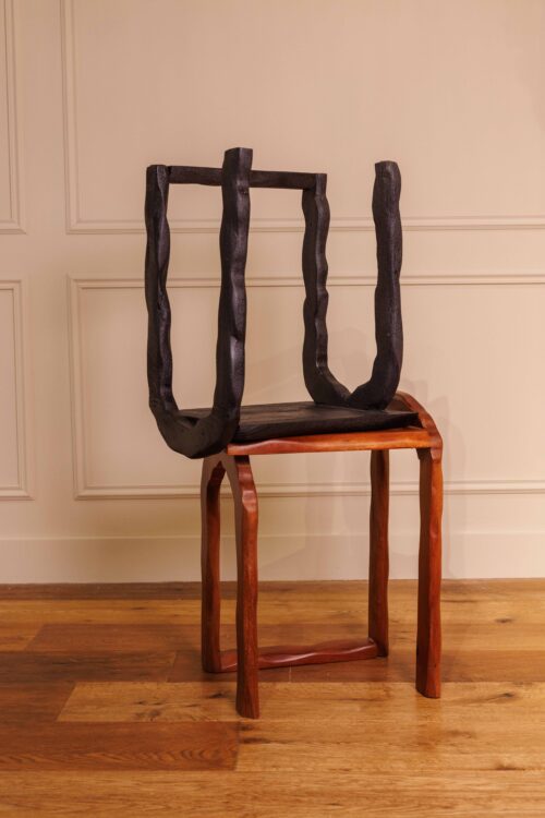 Tabouret ou Bout de canapé Tressa | Chêne noir vieilli – Image 4