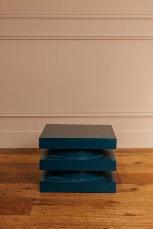 Tabouret ou Bout de canapé Serpent square | Vert sapin – Image 2
