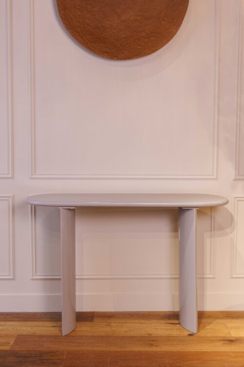 Console Clairvoyante | Laquage gris clair