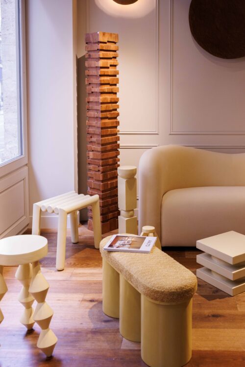 Tabouret Serpentine | Jaune beurre – Image 2