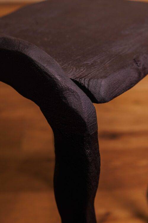 Tabouret ou Bout de canapé Tressa | Chêne noir vieilli – Image 3