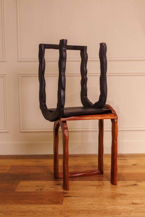 Tabouret ou Bout de canapé Tressa | Chêne noir vieilli – Image 4