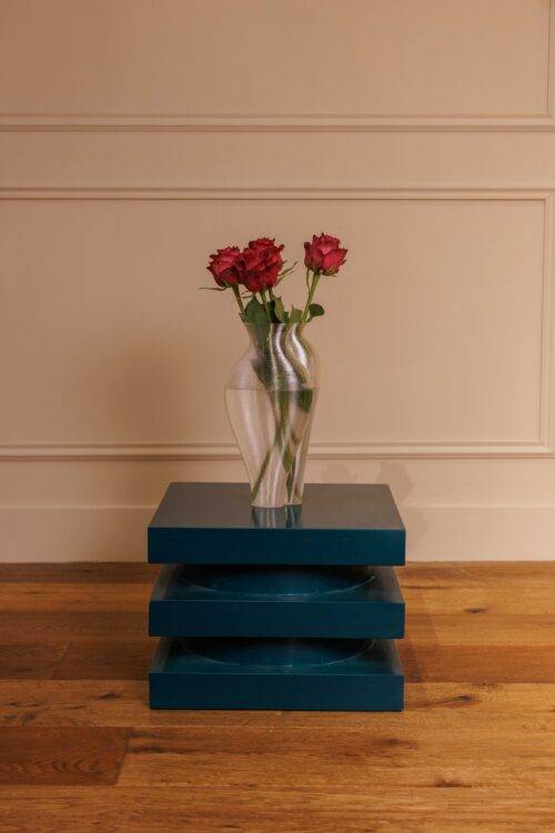 Tabouret ou Bout de canapé Serpent square | Vert sapin