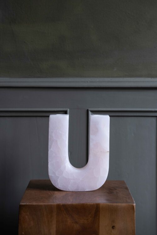 Bougeoir U Onyx rose
